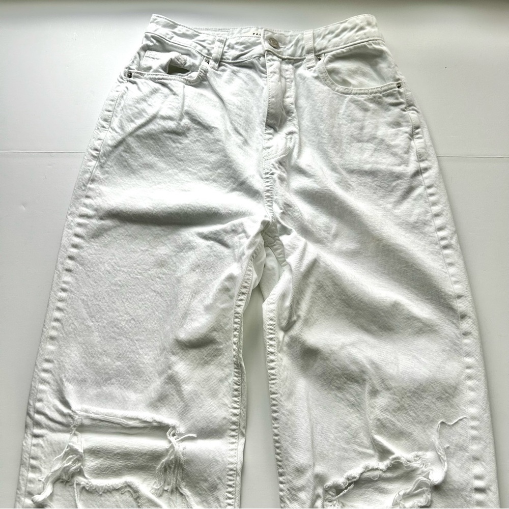🍒Women’s PacSun 90s Boyfriend White Jeans. Size: 28 - Picture 2 of 13